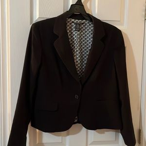Pierre Cardin Black One Button Blazer Size 16